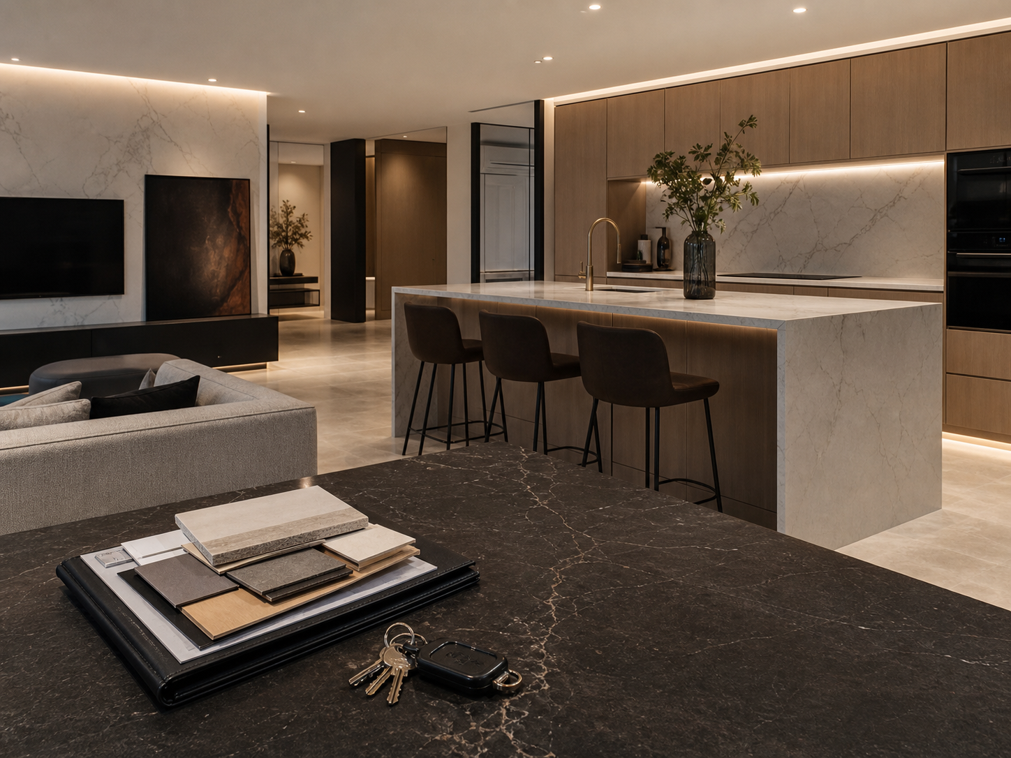 Premium finished interior prepared for quality-controlled handover